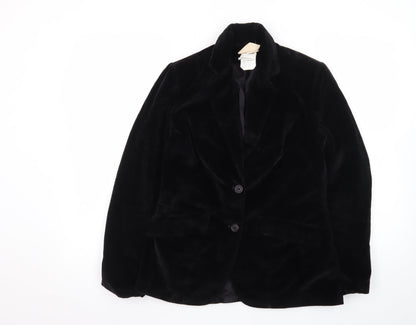 Sears Women’s Black Velvet Blazer Size 10 Classic Mid-Length