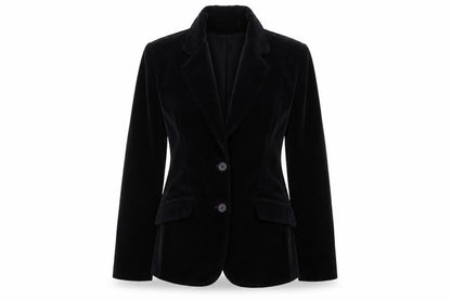 Sears Women’s Black Velvet Blazer Size 10 Classic Mid-Length
