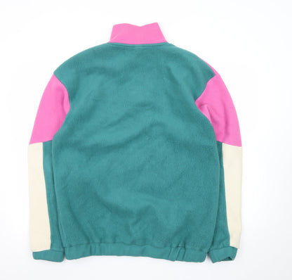 Urban Outfitters Womens Multicoloured Fleece 1/4 Zip Sweatshirt M
