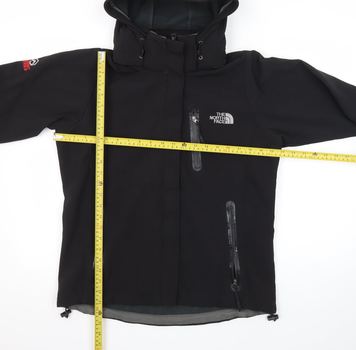 The North Face Men's Black Softshell Summit Jacket L Hooded Windproof