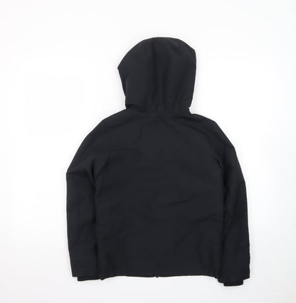 Marks and Spencer Boys Black Waterproof Hooded Parka Coat 7-8 Years