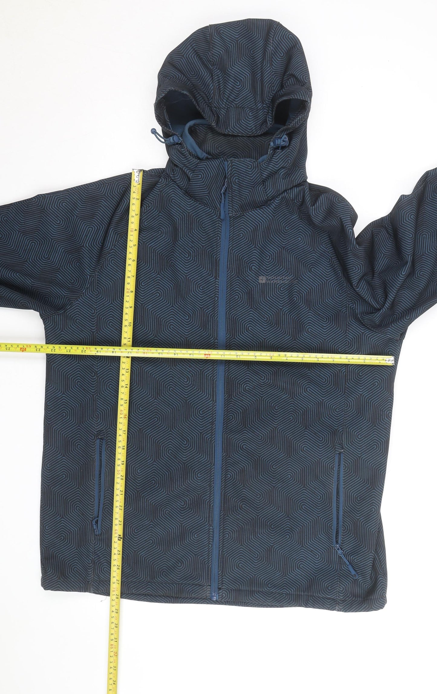 Mountain Warehouse Men's Blue Softshell Hooded Jacket Size L Outdoor