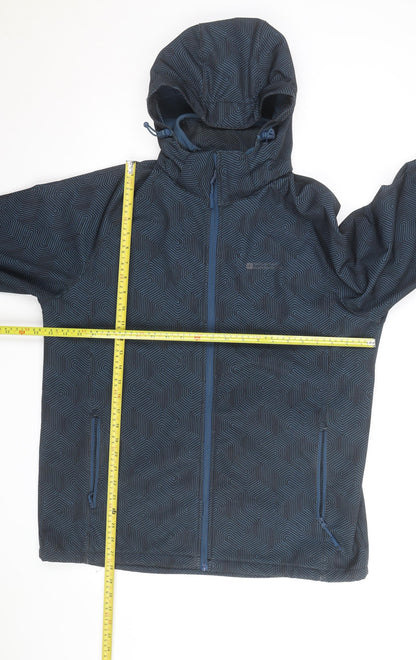 Mountain Warehouse Men's Blue Softshell Hooded Jacket Size L Outdoor