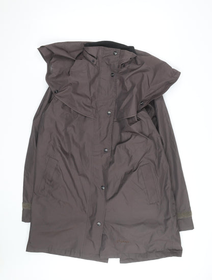 Rydale Women Brown Waterproof Long Rain Coat Size 18