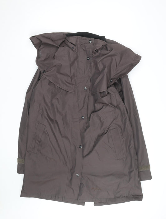 Rydale Women Brown Waterproof Long Rain Coat Size 18