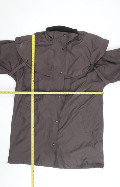 Rydale Women Brown Waterproof Long Rain Coat Size 18