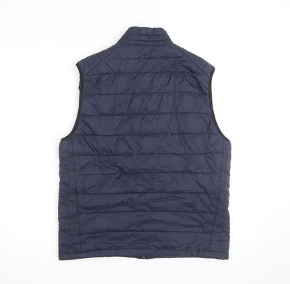 Zara Men's Blue Puffer Quilted Waistcoat Size M Regular Fit