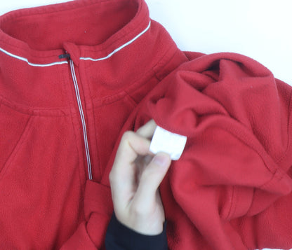 Craghoppers Women's Red Fleece Pullover Sweatshirt UK 18 1/2 Zip Outdoor