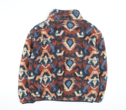 Next Men's Multicoloured Fleece 1/4 Zip Pullover Jumper M