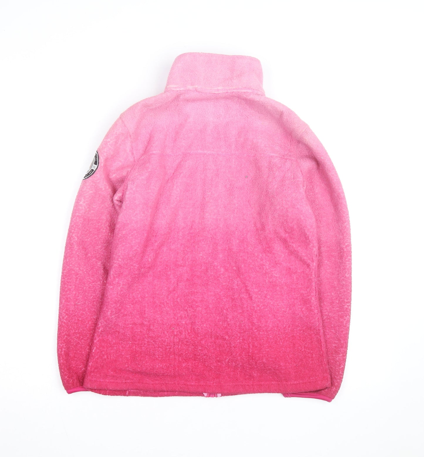 Reebok Women Pink Full Zip Fleece Sweatshirt Size M Warm Casual