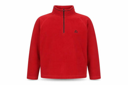 Craghoppers Men's Red Fleece 1/4 Zip Pullover Sweatshirt L