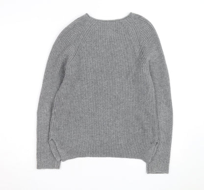 Gap Mens Grey Wool Blend Chunky Knit Crew Neck Jumper M