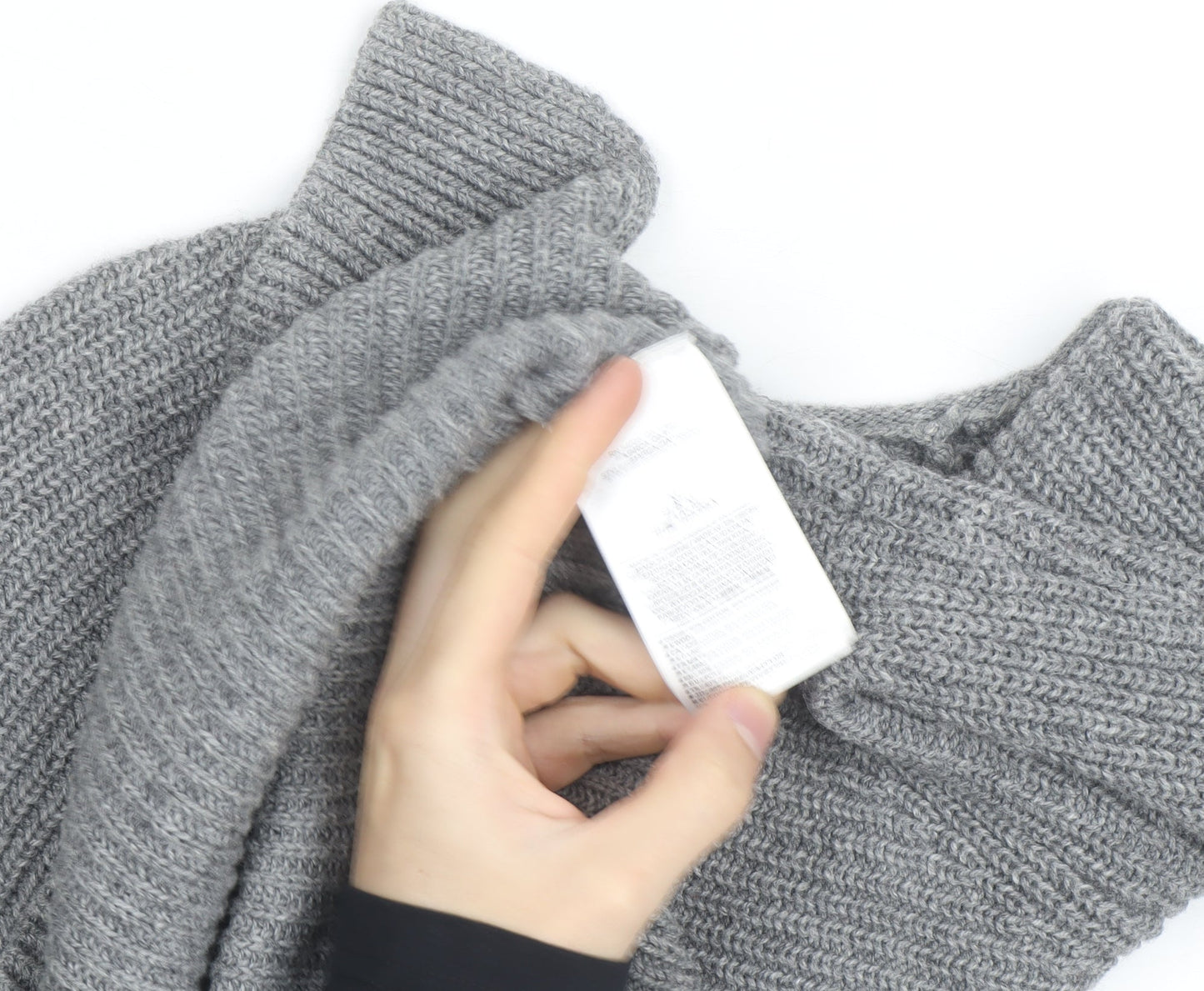 Gap Mens Grey Wool Blend Chunky Knit Crew Neck Jumper M