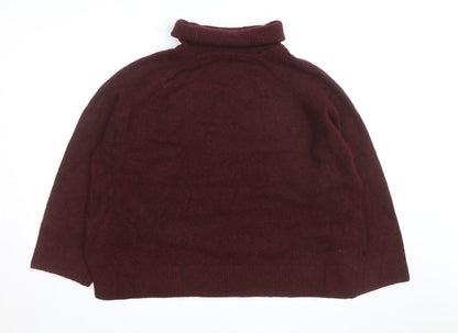 Nobody’s Child Women Brown Roll Neck Knit Jumper L