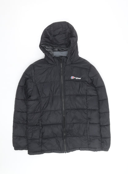 Berghaus Boys Black Hooded Puffer Jacket Age 13 Lightweight Winter Coat
