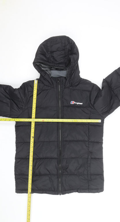 Berghaus Boys Black Hooded Puffer Jacket Age 13 Lightweight Winter Coat