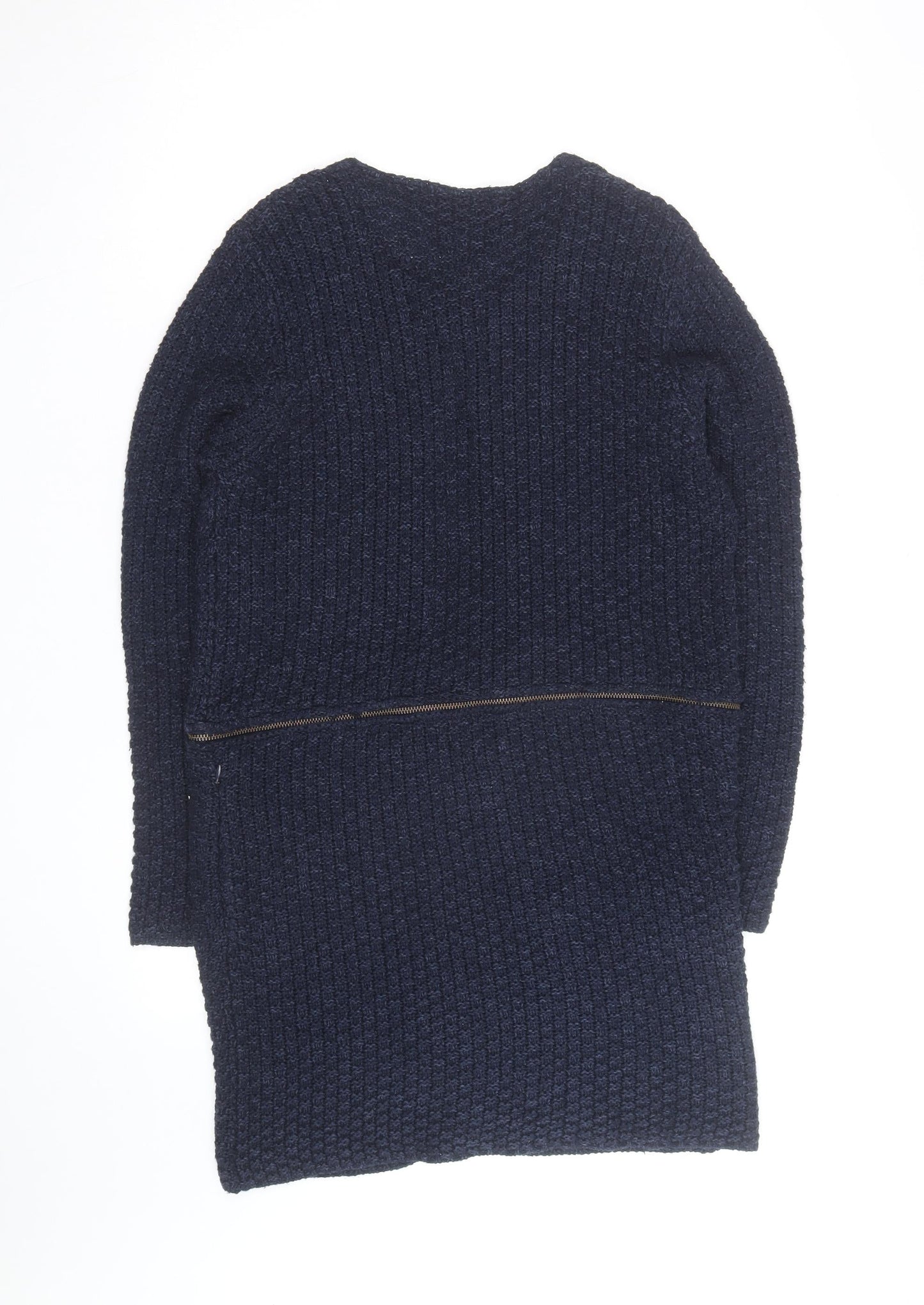Maison de Nîmes Women's Blue Knit Cardigan Size 8 Zip Detail