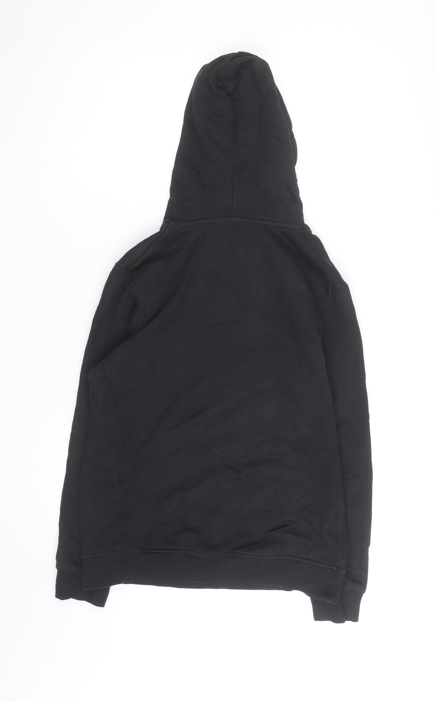 Lacoste Men's Black Pullover Hoodie M Regular Fit Logo Cotton