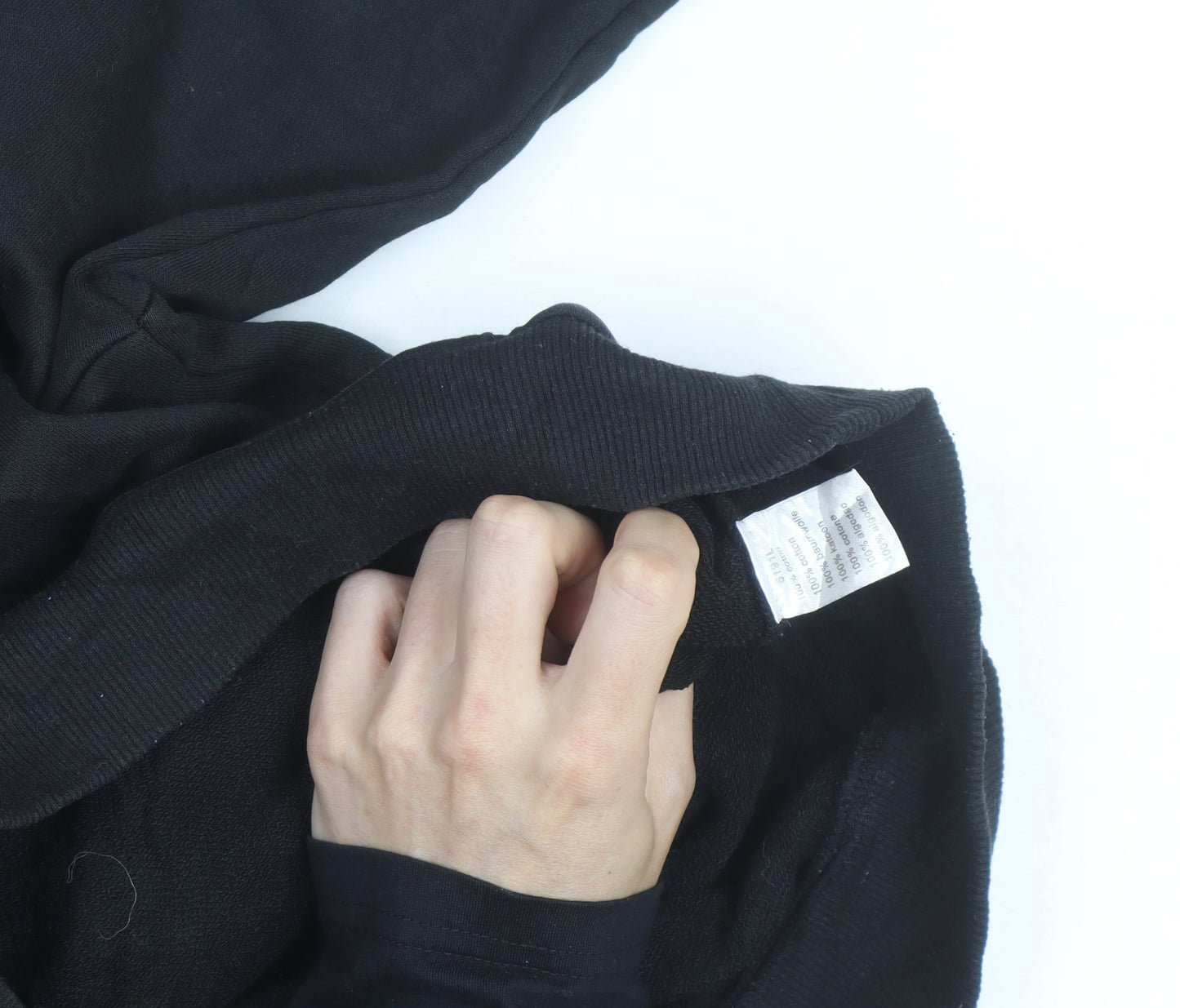 Lacoste Men's Black Pullover Hoodie M Regular Fit Logo Cotton