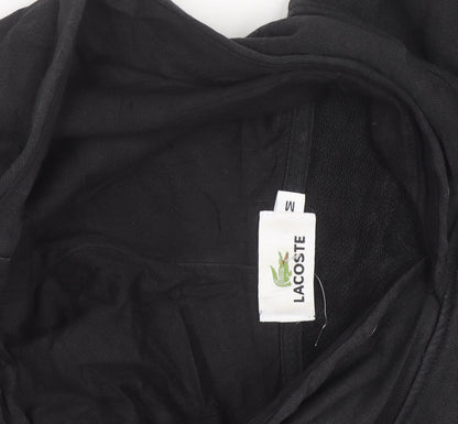 Lacoste Men's Black Pullover Hoodie M Regular Fit Logo Cotton