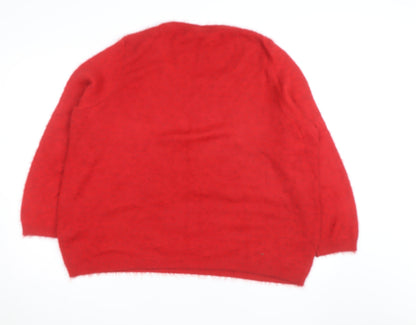 Disney x George Women’s Red Minnie Mouse Christmas Jumper Size 24