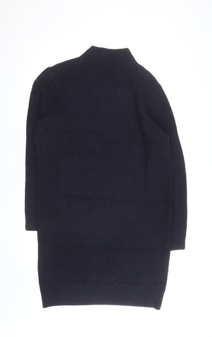 Marks and Spencer Men's Black Wool Blend Mock Neck Jumper M
