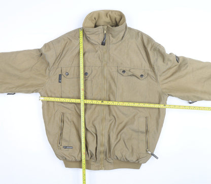 Mascot Men's Beige L Bomber Jacket Cotton Blend Full Zip Workwear