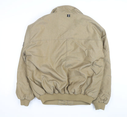 Mascot Men's Beige L Bomber Jacket Cotton Blend Full Zip Workwear