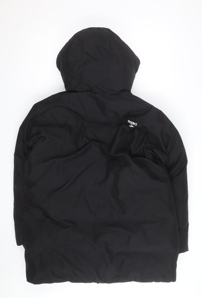 Brooks Men's Black Hooded Puffer Jacket M Winter Warm
