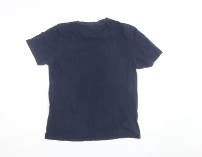 Ben Sherman Men's Blue Paisley Graphic Cotton T-Shirt Size L