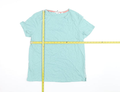 White Stuff Women’s Green Cotton Short Sleeve T-Shirt UK 14