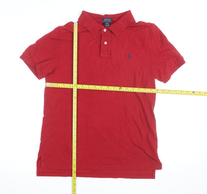 Polo Ralph Lauren Men's Red Classic Cotton Short Sleeve Polo Shirt XL