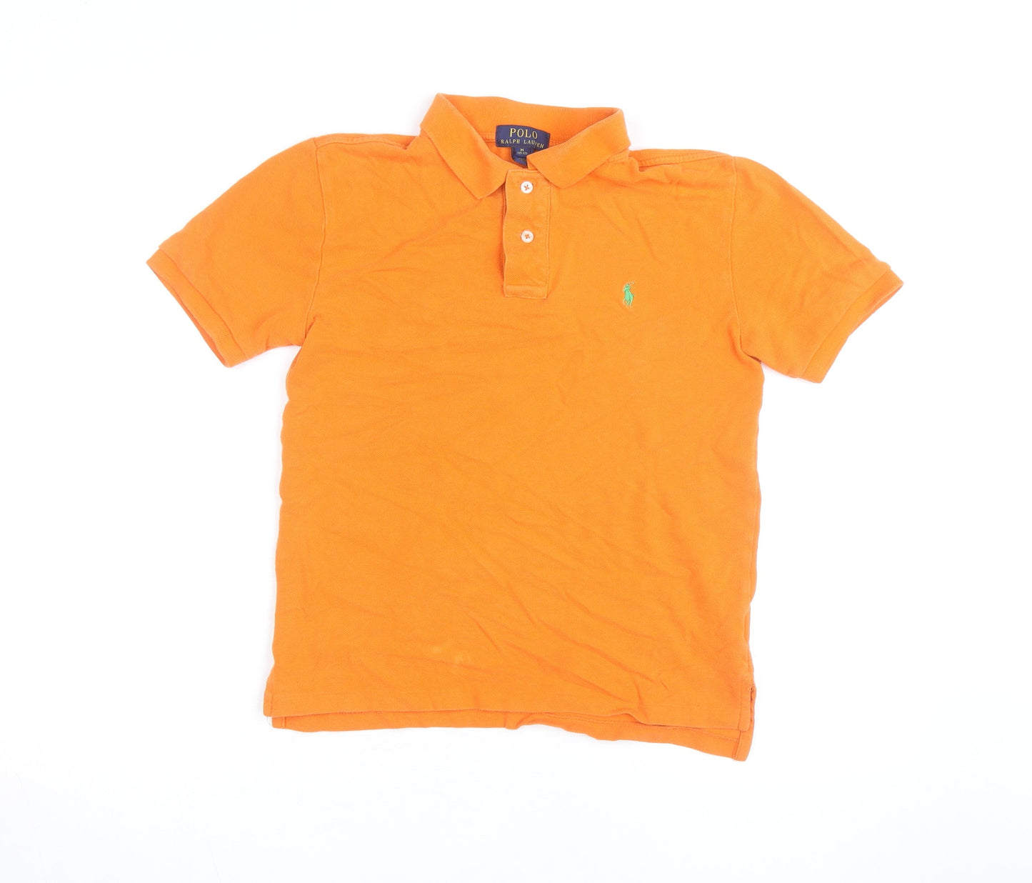 Polo Ralph Lauren Boys Orange Short Sleeve Cotton Polo Shirt M (10-12)