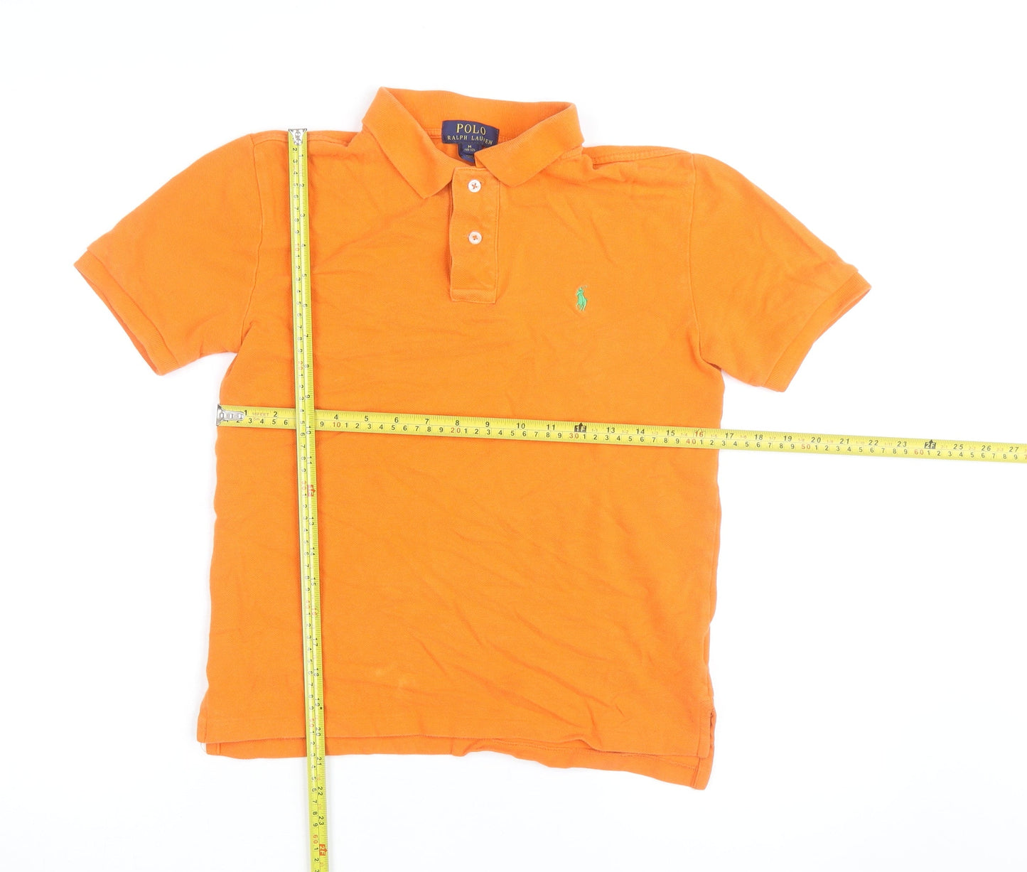 Polo Ralph Lauren Boys Orange Short Sleeve Cotton Polo Shirt M (10-12)