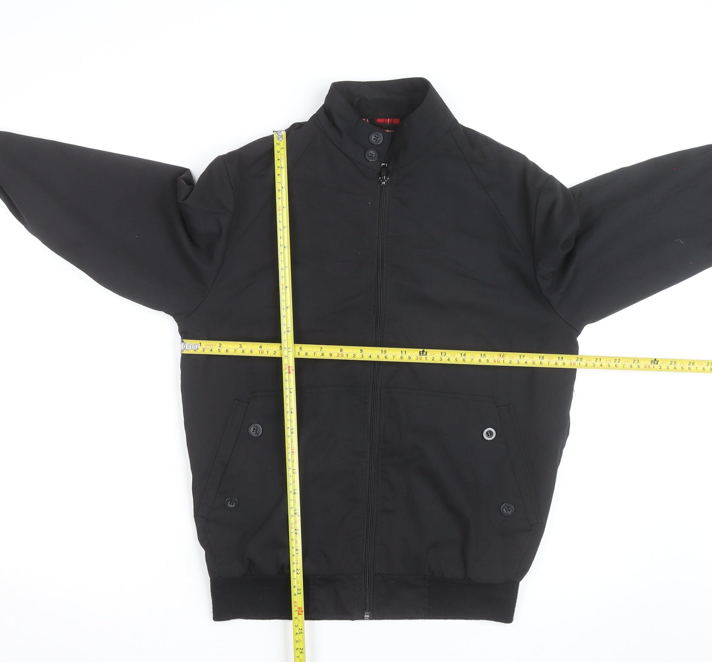 Burton Menswear London Men's Black Bomber Jacket Size S Cotton Blend