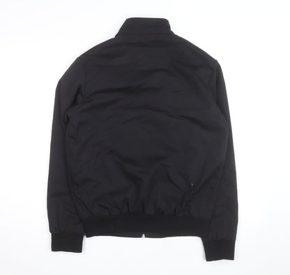 Burton Menswear London Men's Black Bomber Jacket Size S Cotton Blend