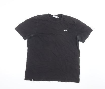 Adidas Mens Black Crew Neck Short Sleeve Cotton T-Shirt Size M