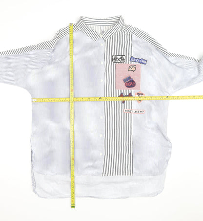 By Henry Holland Women's Multicoloured Striped Button-Up Shirt Size 18
