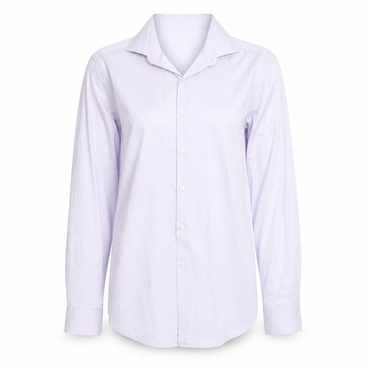 DKNY Women's Purple Slim Fit Long Sleeve Button-Up Shirt M