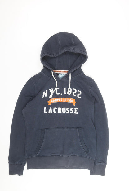 Authentic Apparel Co. Women’s Navy Blue Pullover Hoodie Size 10 Lacrosse Print