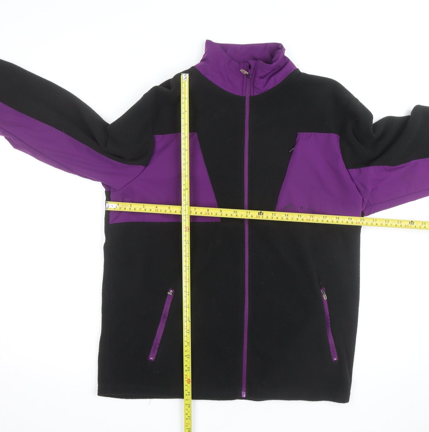 Altryx Men's Black & Purple Fleece Windbreaker Jacket Size M