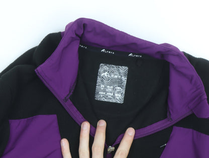 Altryx Men's Black & Purple Fleece Windbreaker Jacket Size M