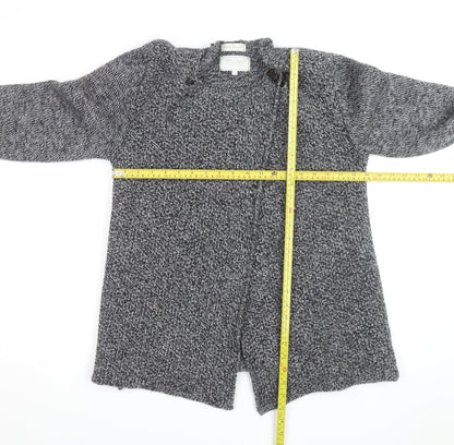 Peregrine Women Grey Wool Cardigan L Long Sleeve Knitted Sweater