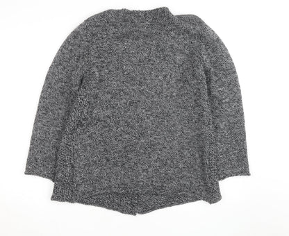 Peregrine Women Grey Wool Cardigan L Long Sleeve Knitted Sweater