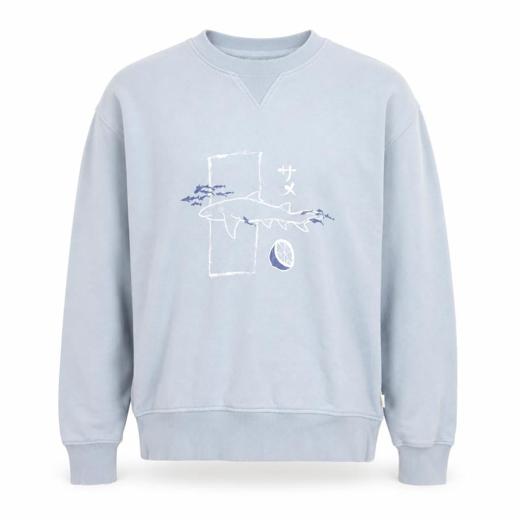 Marks & Spencer Men's Blue Shark Graphic Pullover Sweatshirt Medium