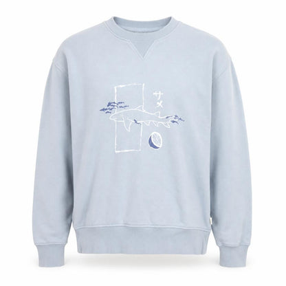 Marks & Spencer Men's Blue Shark Graphic Pullover Sweatshirt Medium