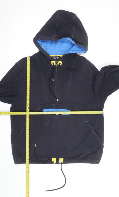 Escada Sport Unisex Blue XL Pullover Hoodie Classic Cotton Blend