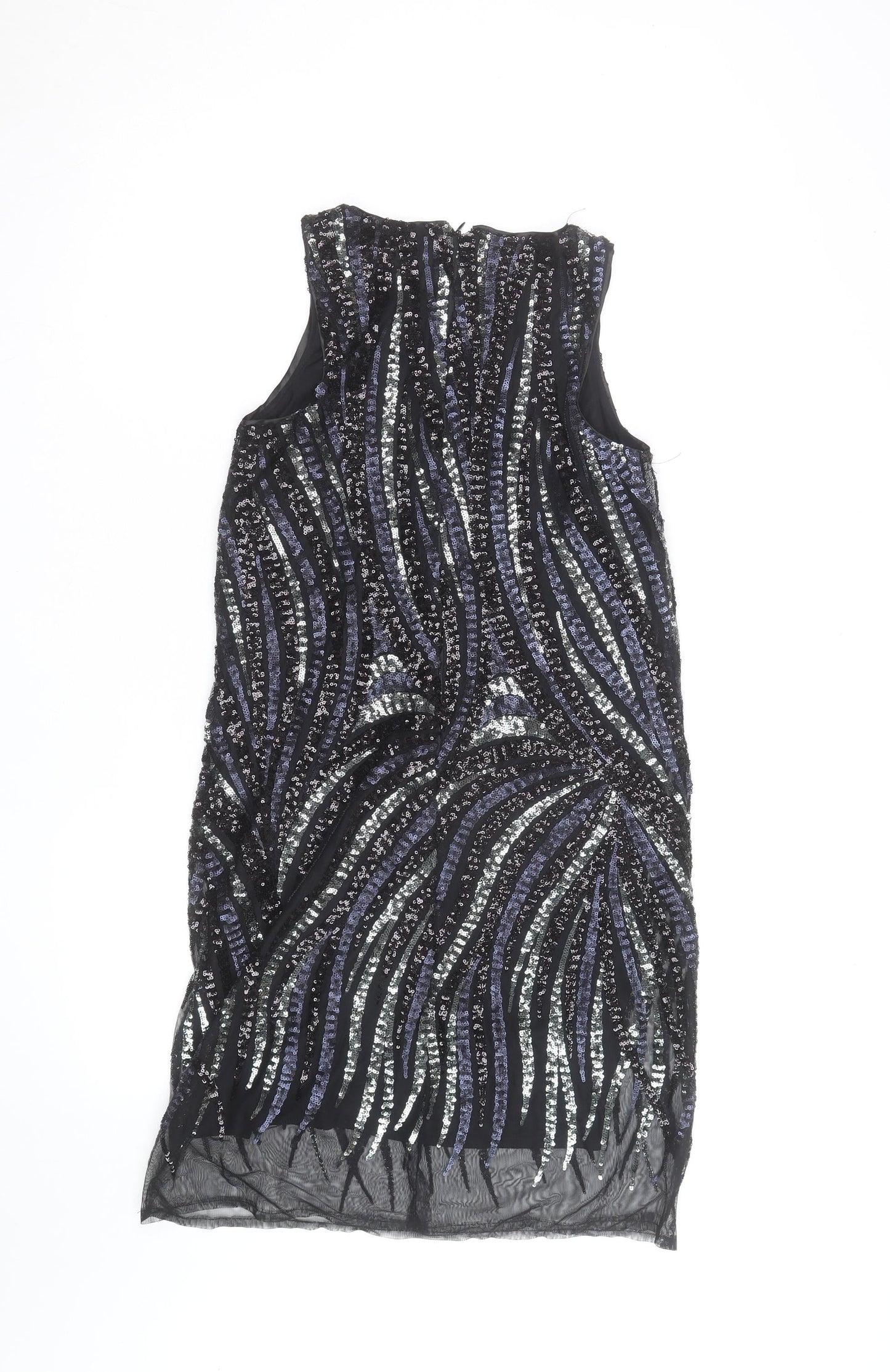 Monsoon Women’s Black Sequin Shift Party Dress Size 8