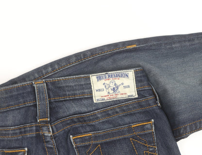 True Religion Women Blue Size 25 Straight Stretch Denim Jeans