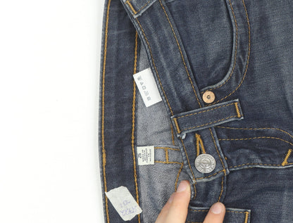 True Religion Women Blue Size 25 Straight Stretch Denim Jeans